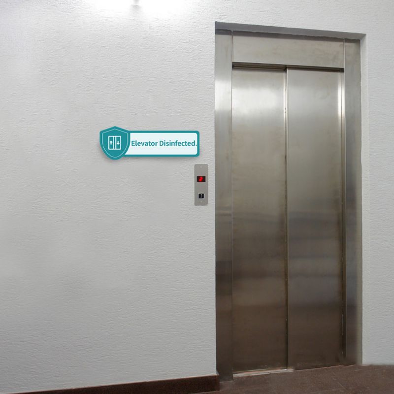 Tile Stickers Acrylic Safety Signage Prevention Welcome Sign Shop Warning Sign Shop Disinfected Sign Restaurant School Office