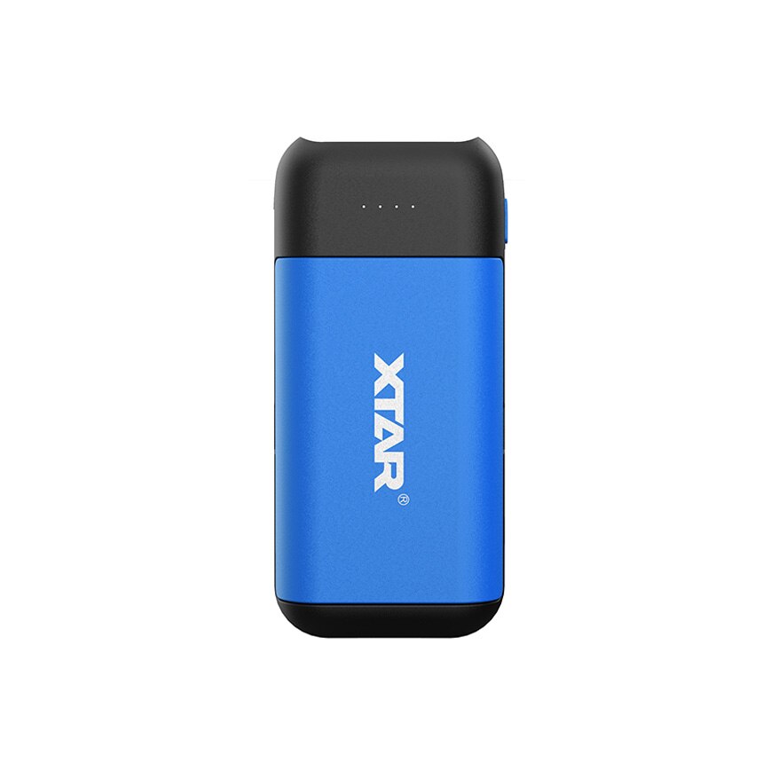 XTAR 18650 Charger BLACK PB2C Battery Charger 5V2.1A INPUT ype-C Powered Power Bank Function Portable PB2C BATTERY CHARGER 18650: BLUE / US