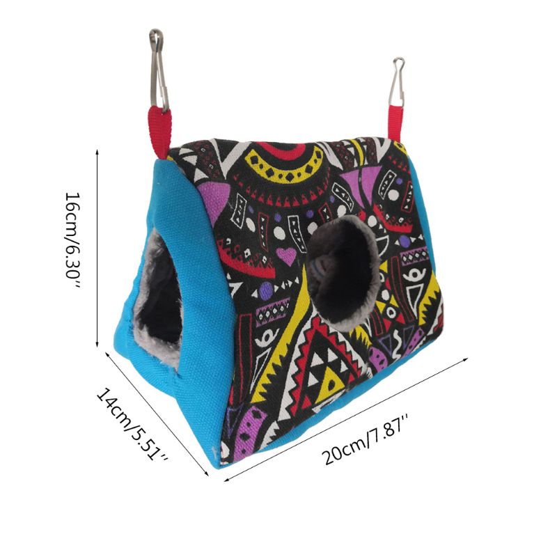 Nid d'oiseau câlin cabane perroquet Habitat grotte hamac suspendu Double trou sommeil lit D7YB