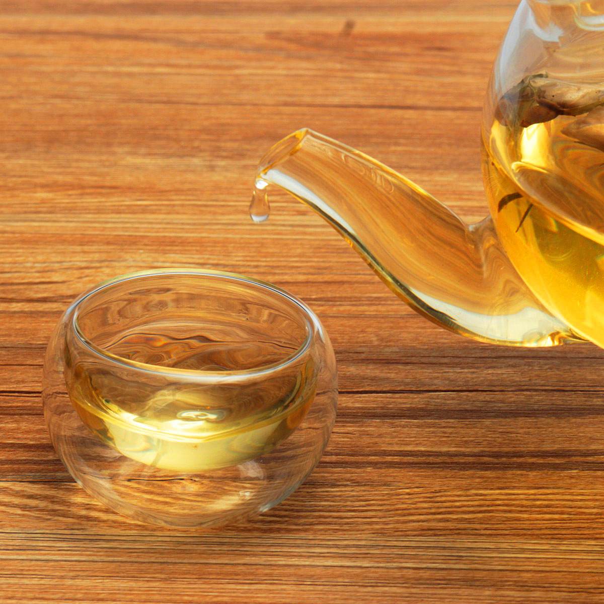 600ml/800ml Glass Teapot Set Kettle Heat Resistant Glass Tea Pot Infuser and Cup Set 6pcs Double Wall Glass Teacup Teaware