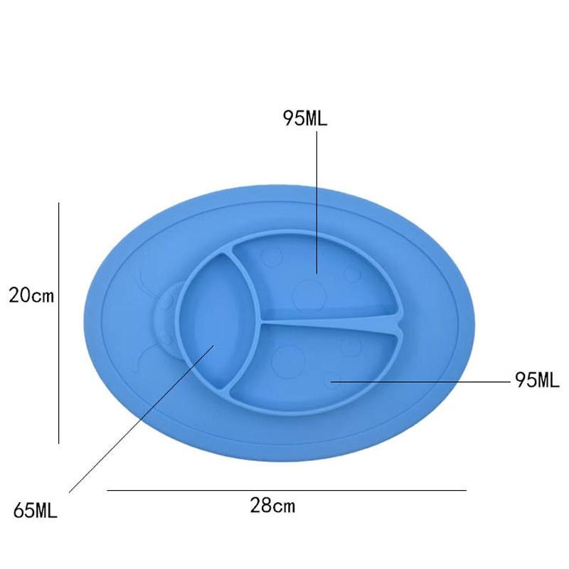 Cartoon Baby Dishes Meal Plate Meal Mat Silicone Easy Cleaning Tray for Children Kids food Holder Tray Food Container Tableware