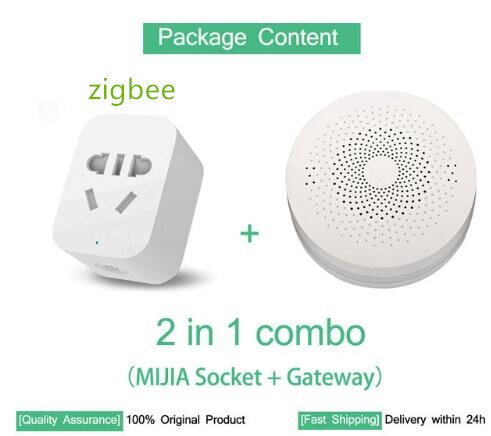 Xiaomi mijia Smart Home Kits Gateway Hub Door Window Sensor Human body Sensor Cube Wireless Switch Humidity Zigbee Plug D5: zigbee add gateway