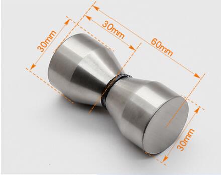 1pcs Stainless steel glass door handle solid single hole Bathroom Shower door knob drawer pulls furniture Hardware: C