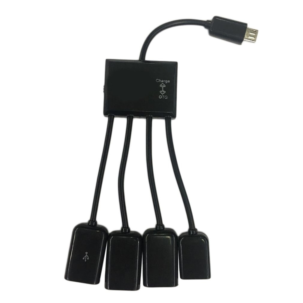 1pc 4 Port Micro USB for Android Tablet Computer PC Power Charging OTG Hub Cable Connector Spliter