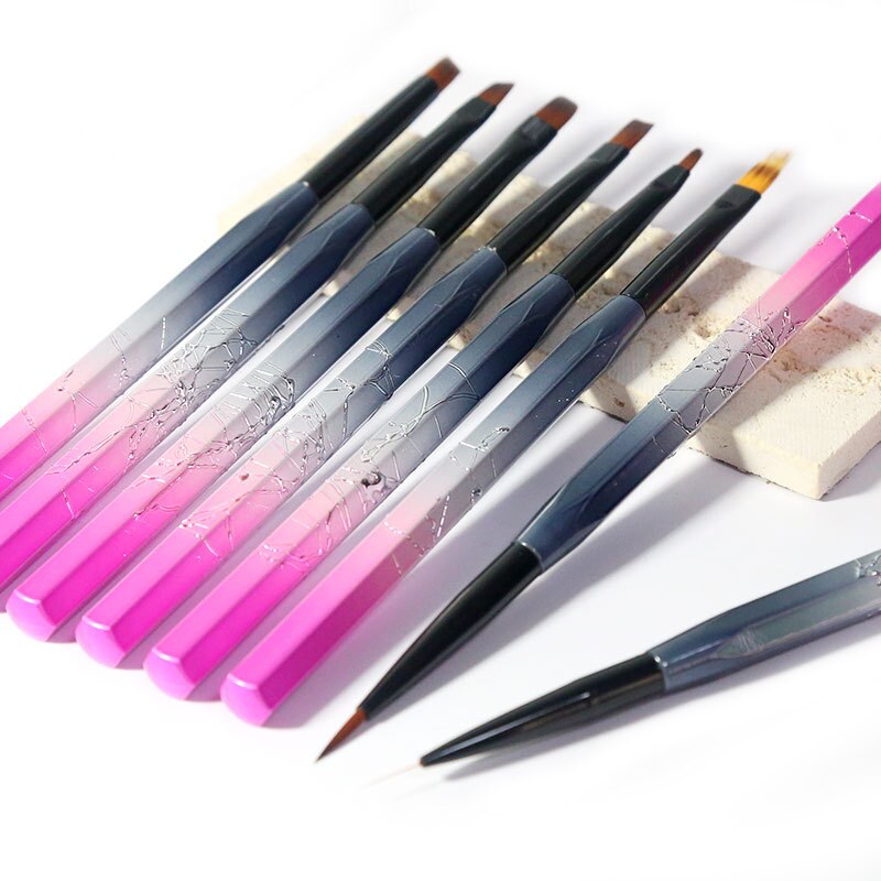 1pc spiker Kunst pensel liner gradient skyggelegging maleri tegning blomster penn Tips akryl gel uv pusse manikyr verktøy