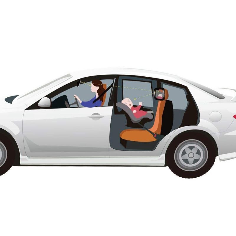 Espejo de coche para bebé con Control remoto, luz de noche Led suave, vista trasera para bebé en asiento trasero, Marco de seguridad a prueba de roturas, 360 Degr