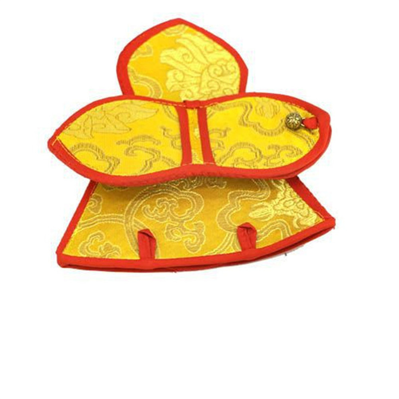 Nepalese Copper Bell Tibetan Buddhist Tantric Instrument Five-Strand Diamond Bell Pestle Eight Auspicious Bell Carved Bell: 9.5cm / only bag