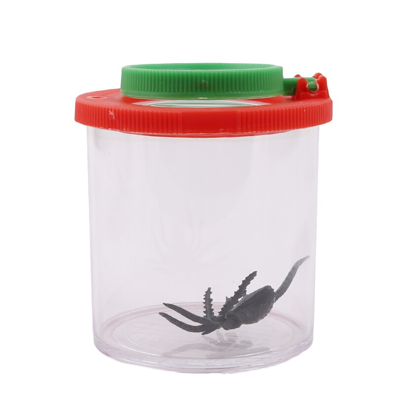 Insecten klein dier vergrootglas plastic cilindrisch spin educatief speelgoed plastic fles insecten kijker observatie aankomsten