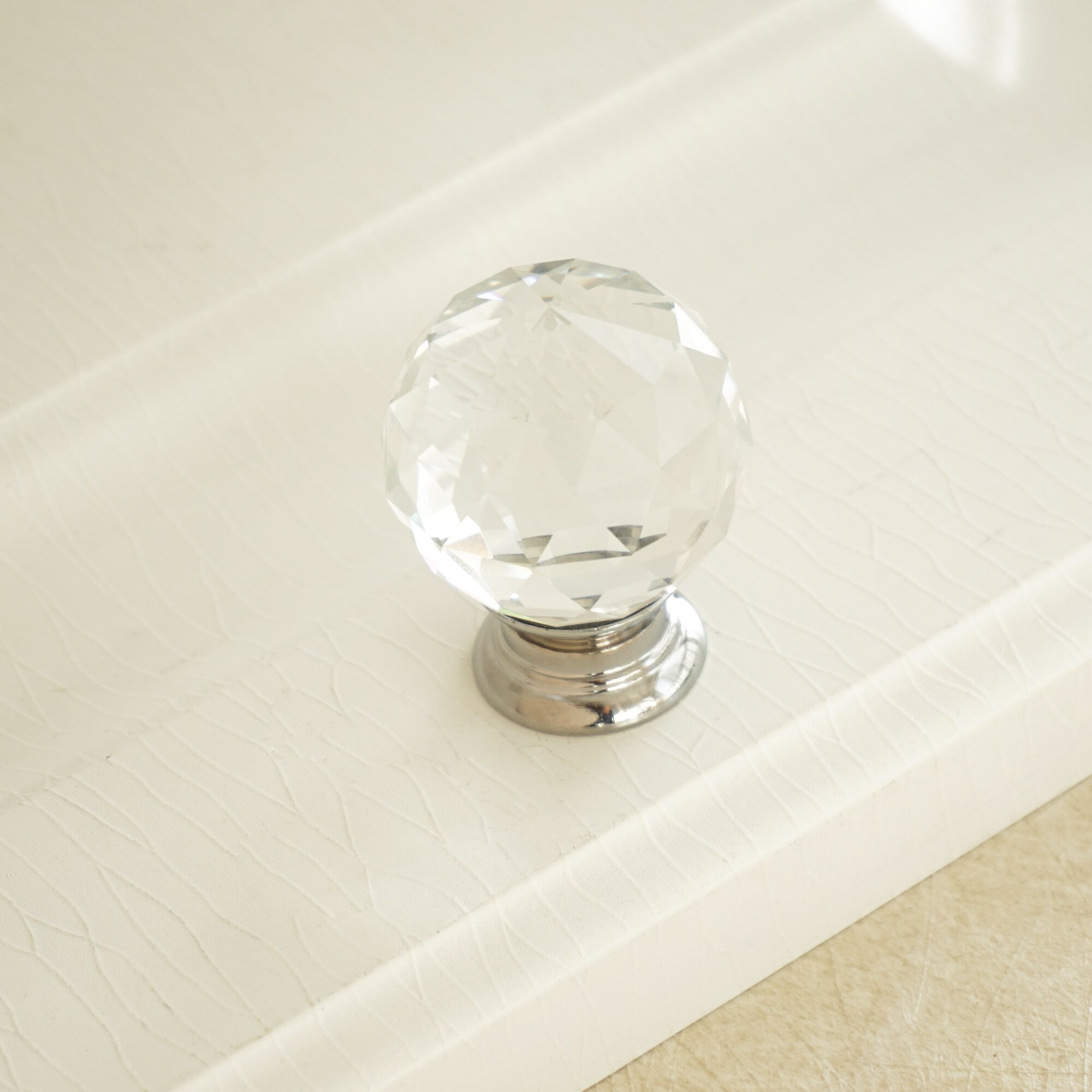 3,75 "5" de cristal manijas del Gabinete esférica cajón perillas para puerta de Metal para tirador de mueble manija del Gabinete de diámetro 30/40mm