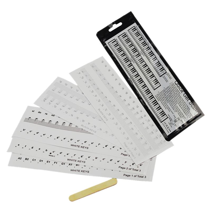 6pcs Piano Keyboard Stickers Key Electronic Keyboard Key Sticker Decal