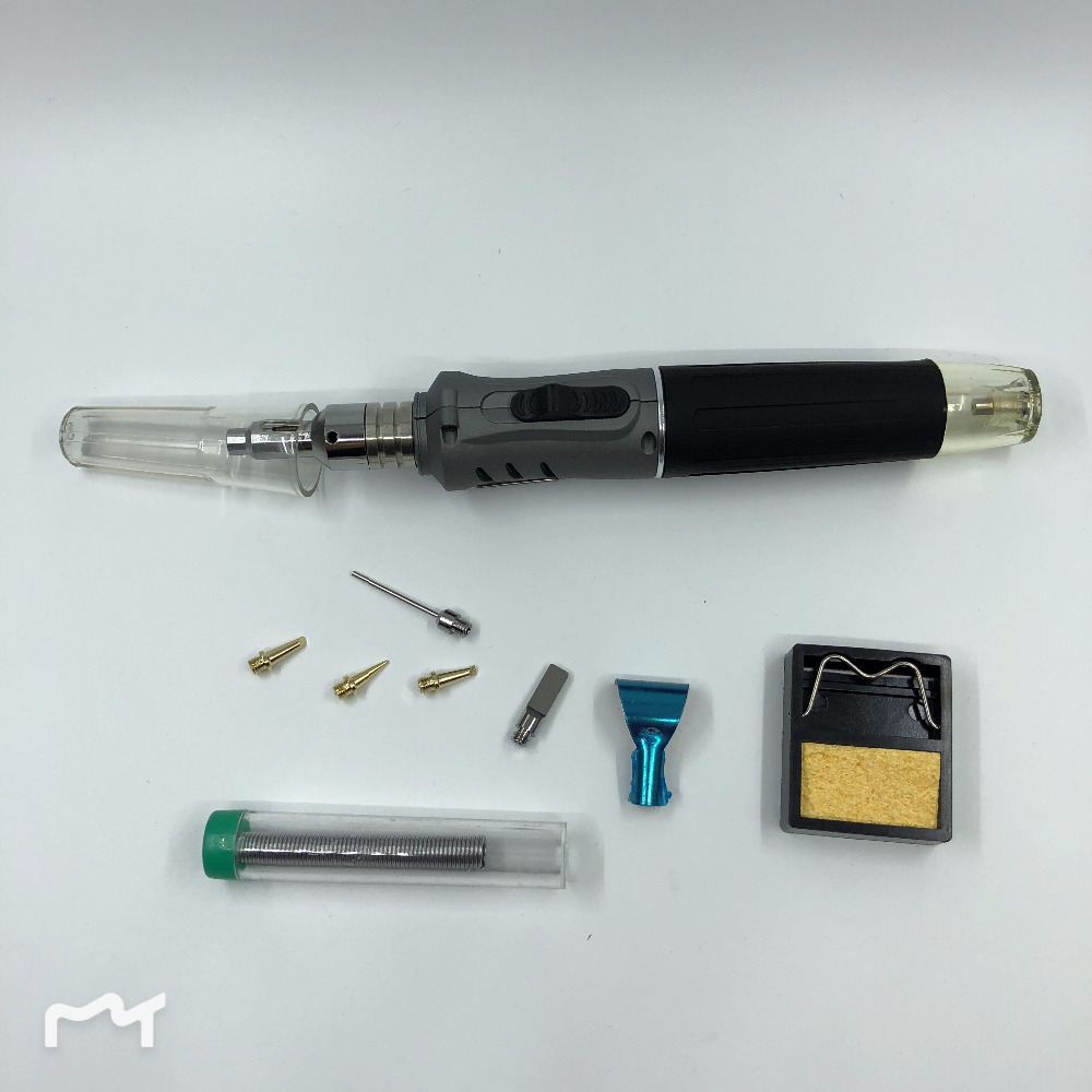 Kit de herramientas de soldadura de hierro 10 en 1 Juego de soldador de gas butano soplete kit