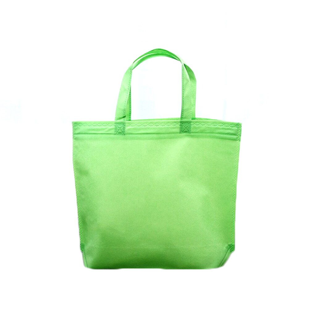 Herbruikbare Grote Canvas Katoen Stof Shopper Tas Vrouwen Schouder Tote Non-woven Milieu Case Organizer Multifunctionele: light green / M