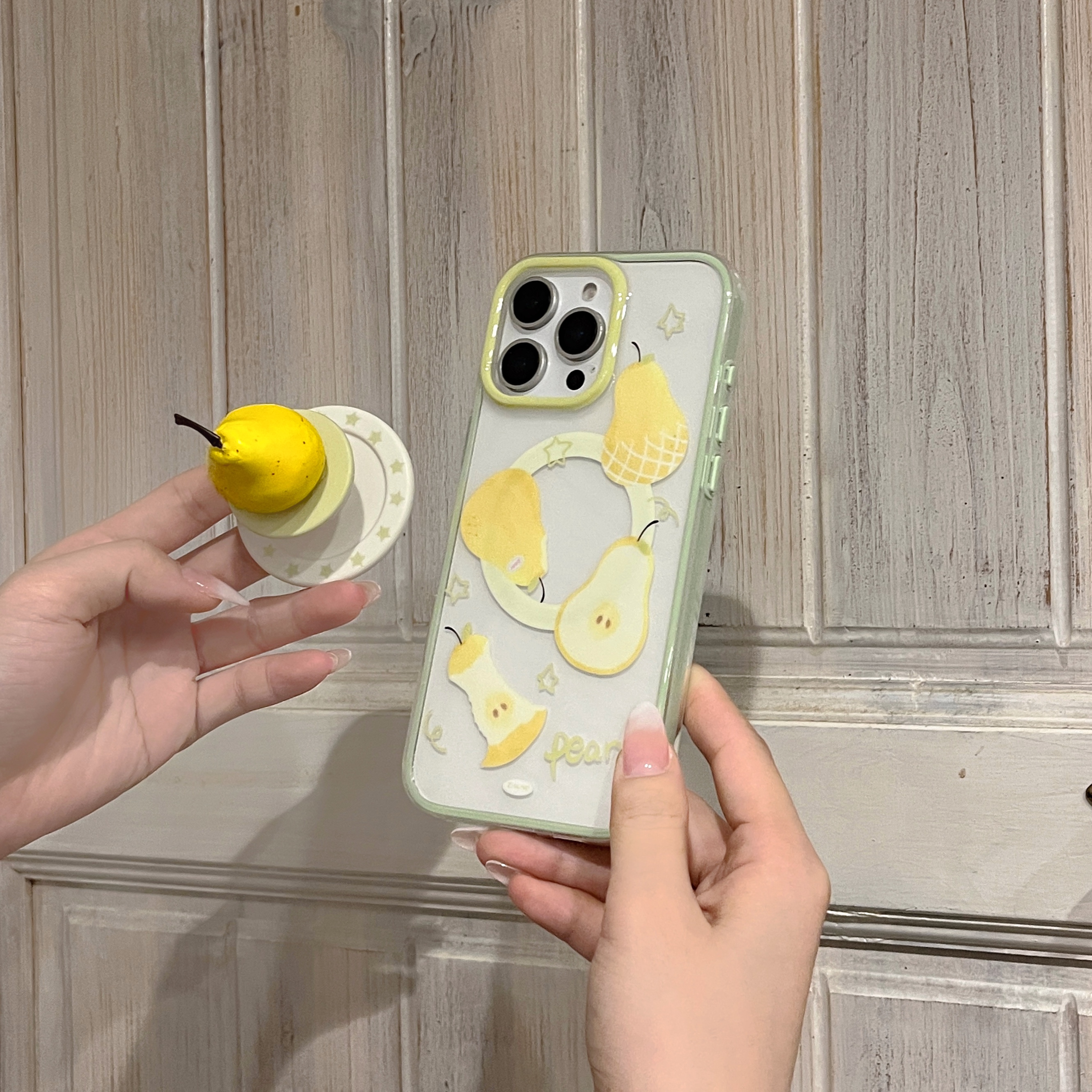 Urocze etui na telefon z magnetyczną uchwytami w kształcie gruszki, silikonowe, odporne na wstrząsy, miękkie, zapobiegające upadkom, robić iPhone 16 15 14 13 zawodowiec Max plus: Iphone 15