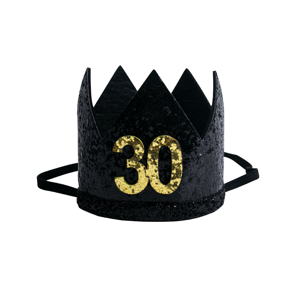 30th Birthday Party Supplies Black Gold Disposable Paper Plate Cup Banner Number 30 Balloons for Men Woman 30 Birthday Party: Clear