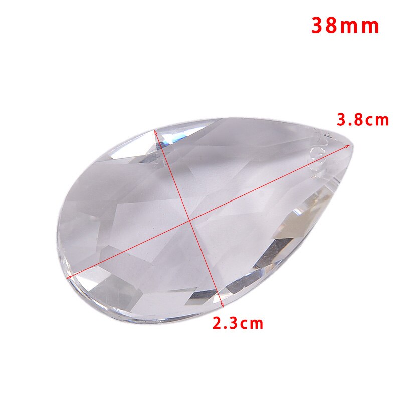 1 stücke Klar Kronleuchter Glas Kristalle Lampe Multi facettiert Korn Hängenden Tropfen Anhänger: 38mm