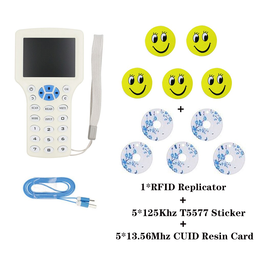 Rfid smart card writer id fuld frekvens ic fuld kryptering dekryptering replikator cuid kortlæser fuid kopimaskine tag duplikator: Pakke 4