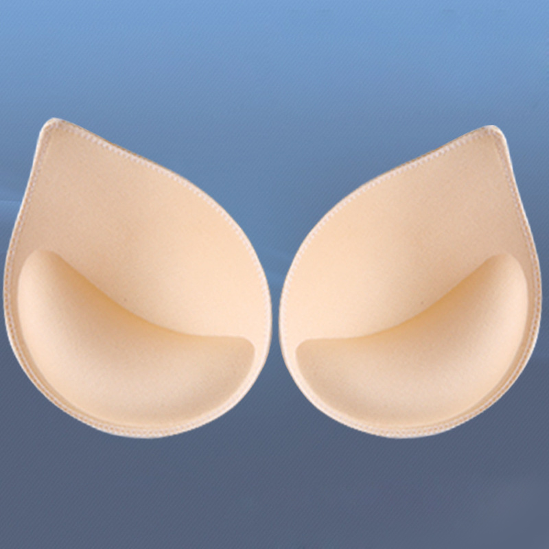 2 pares de almohadillas para sujetador de realce de inserción triangular/redonda, potenciador extraíble, almohadillas para sujetador para mujer, esponja de espuma suave, traje de baño, almohadillas para Bikini