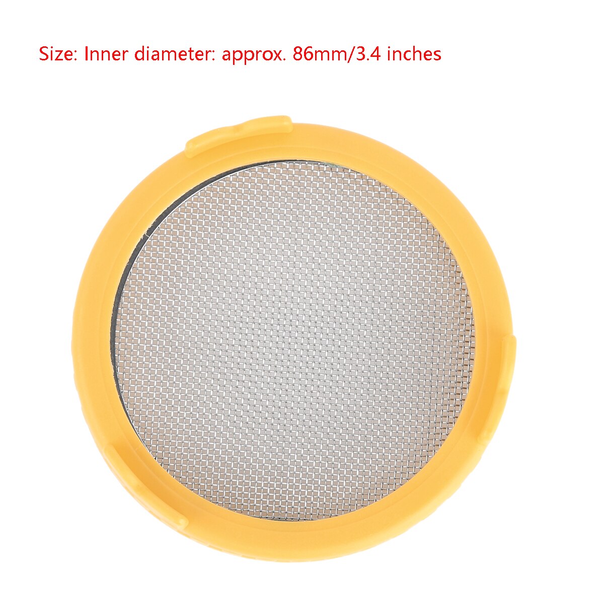 Tapa de brotación de tarro Mason de boca ancha de plástico de 86mm con filtro de pantalla de malla de acero inoxidable para hacer semillas de brotes orgánicos
