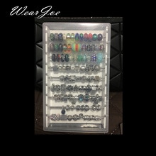 Akryl charme perler og fund display bakke æske til trold armbånd halskæde perle vintage smykker perle opbevaring organizer taske