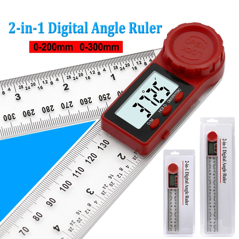 200/300mm Digital display Angle Ruler Instrument Inclinometer Digital Electronic Scale Goniometer Protractor Angle Detector