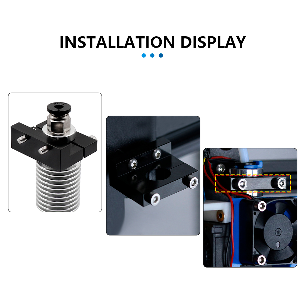 Bloc fixe E3D V6, montage fixe tout en métal, blocs fixes pour Hotends E3D pour CR10S ender 3, mise à niveau ENDER 5