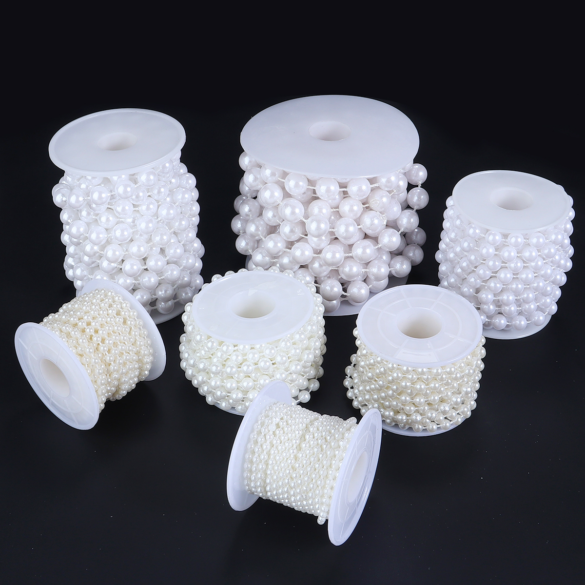 JODouble-Perle ABS pour Robe de Mariée, Accessoires Artisanaux, 3/4/5/6/8/10/12mm