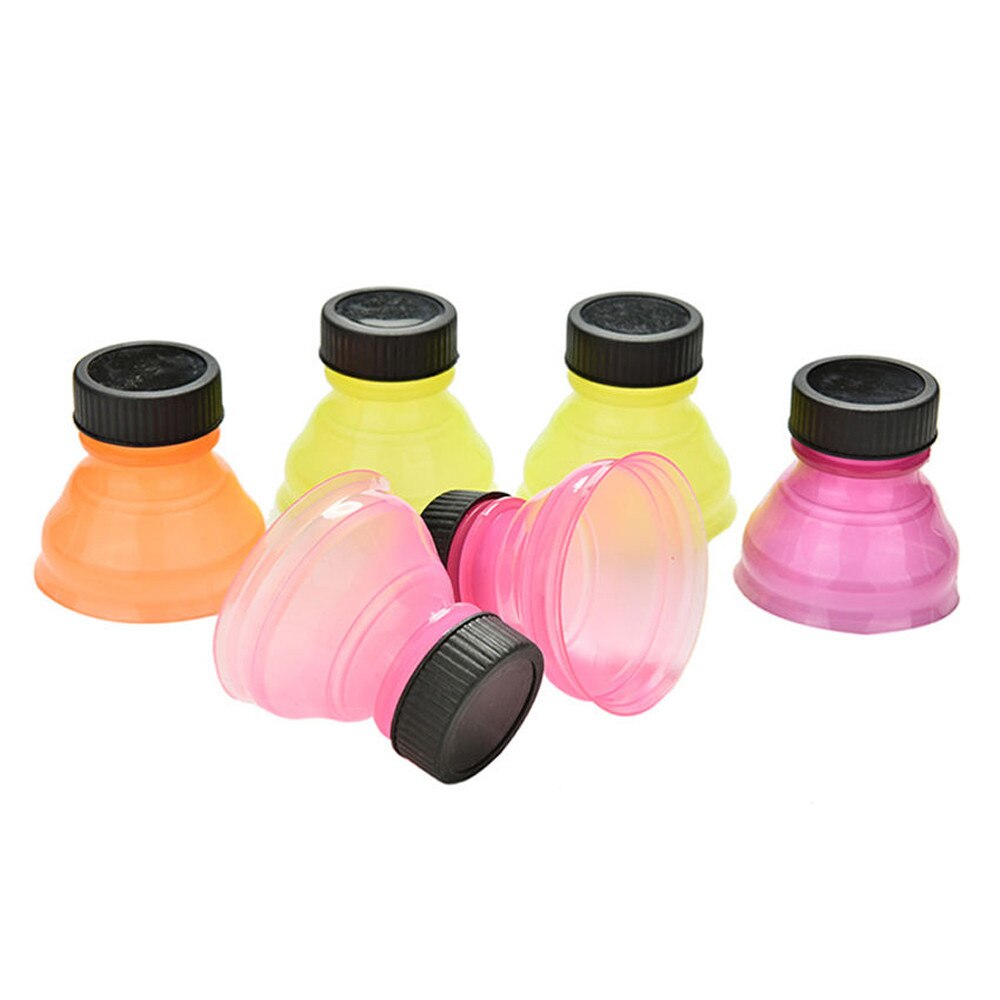 Dropshipping 6Pcs Tampas De Garrafa Tampa Saver Soda Pop Cerveja Bebida Pode Garrafa de Tampa Flip Top Tampa Protector Snap On lata de cerveja Tampa: Default Title