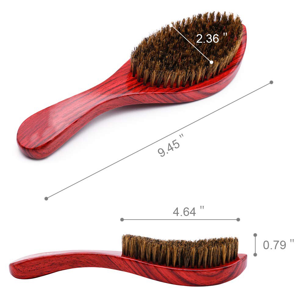 Salon Zwarte Krullen Men&#39;s Boar Harde Zwarte Man 360 Golven Kam Mannen Heren Haar Kit Kapsel Kapper Afro Wave Borstel mahonie Borstels