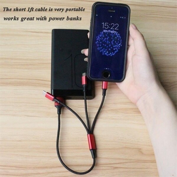 Multifunctionele Oplader Kabel Universele 3 In 1 Meerdere Usb Oplaadkabel Adapter Voor Iphone Huawei