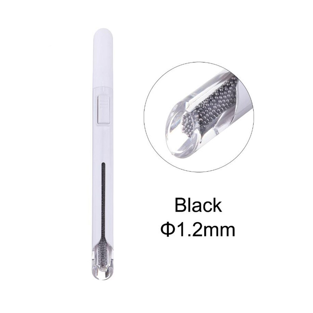 Herramienta para hacer puntos de decoración de uñas cuentas de acero cosechadora de uñas pluma punteadora Multi-función instrumentos de manicura herramienta de decoración de salón: Black