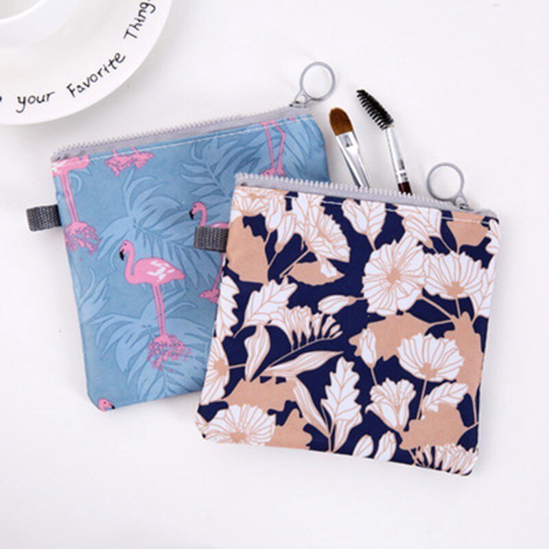 Vrouwen Cartoon Flamingo Cosmetische Tas Reizen Makeup Purse Case Rits Make Up Bad Organizer Opslag Pouch Toilettas Wassen Beaut Kit