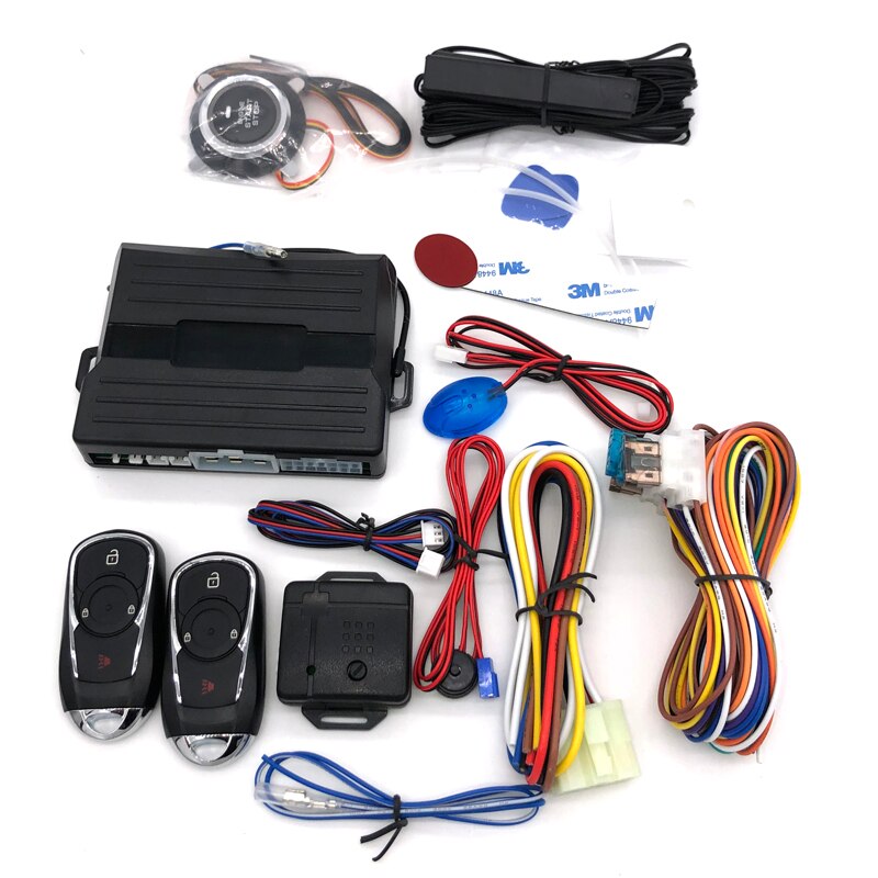 PKE Keyless Entry car alarm system PKE Push Button Engine Start Stop System can with bypass remote preheating