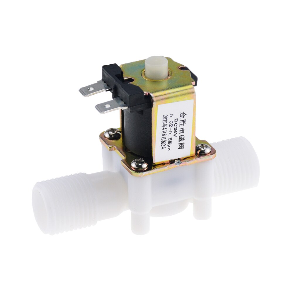 1pc dc 12v 24v normalt åpen ventil solenoid elektrisk vannkontrollventil 1/2 & #39 ;& #39 ; nei