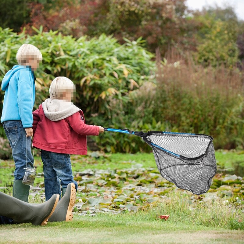 Coated Telescopic Fishing , Pond Cleaning Dipping, Great Fishing for Men Kids,Collapsible Extensible Foldable