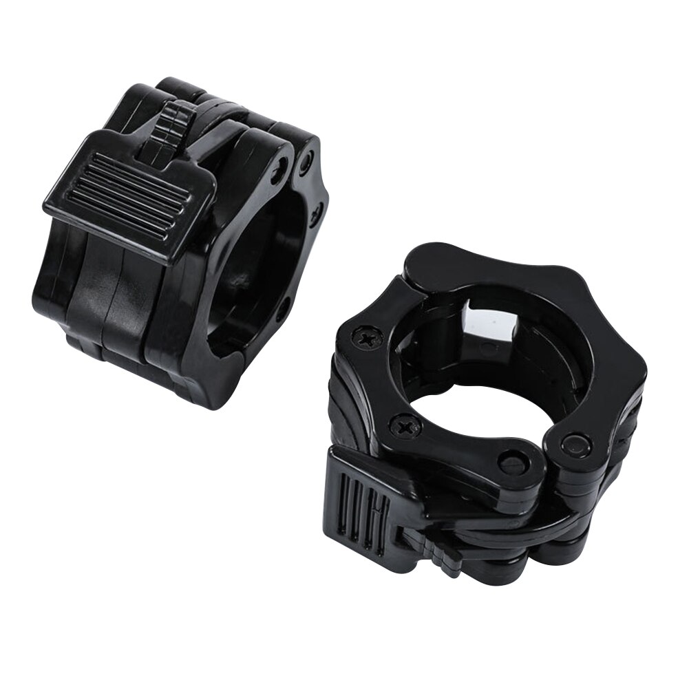 Bodybuilding halterklem clip veervergrendeling gewichtheffen halterhalsband voor eenvoudige veiligheid trainingsversieringen: Zwart