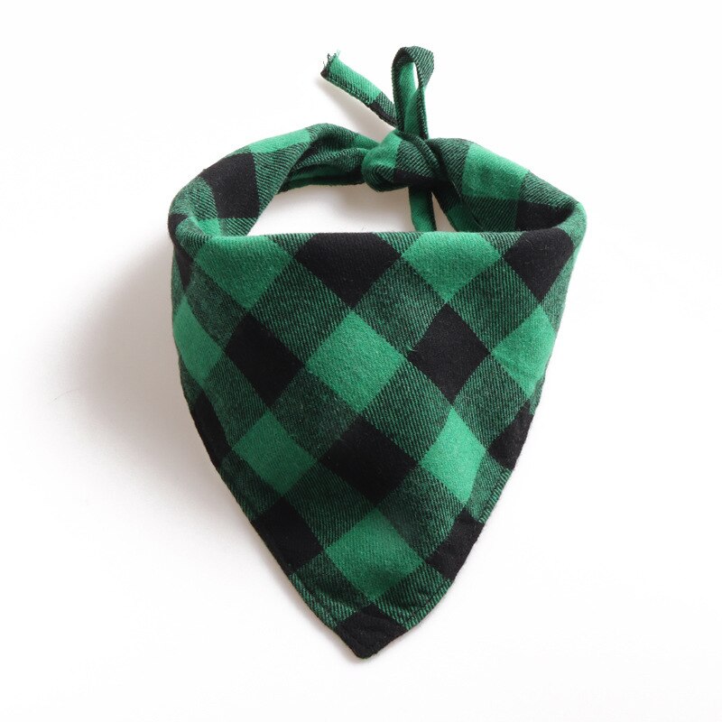 Hund bandana hals tørklæde bandana krave halstørklæde vinter krave halstørklæde dekor: Grøn