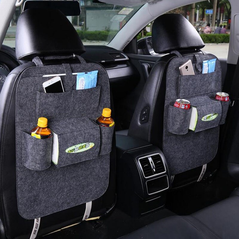 Indkøbsbilovertræk autostol opbevaringstaske styling multifunktion rygtaske barnestol indkøbsbilovertræk: Mørkegrå