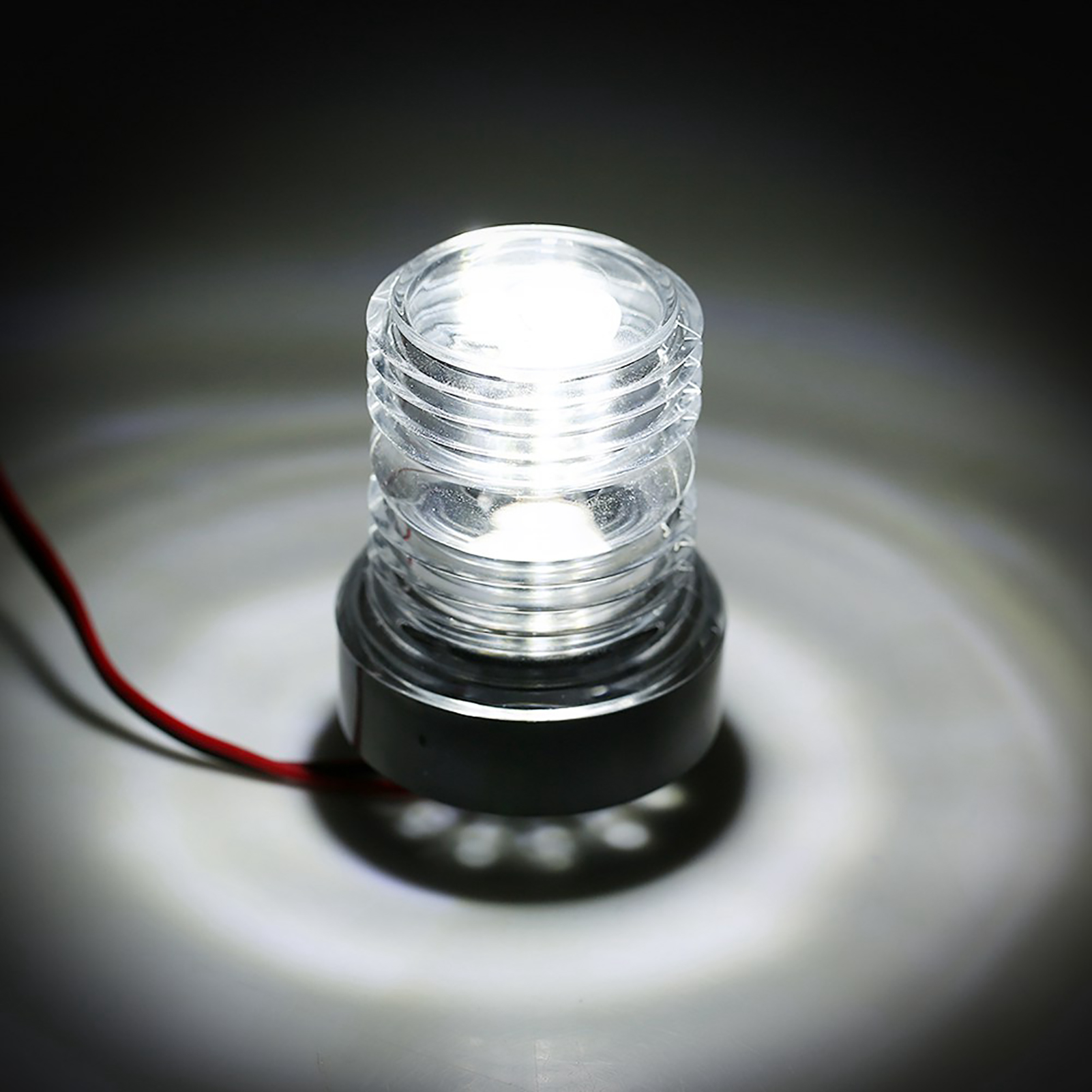 Marin ankarlampa 12v marin båt yachtnavigering allround 360 ° vit led ankarlampa vattentät yachtnavigeringslampa