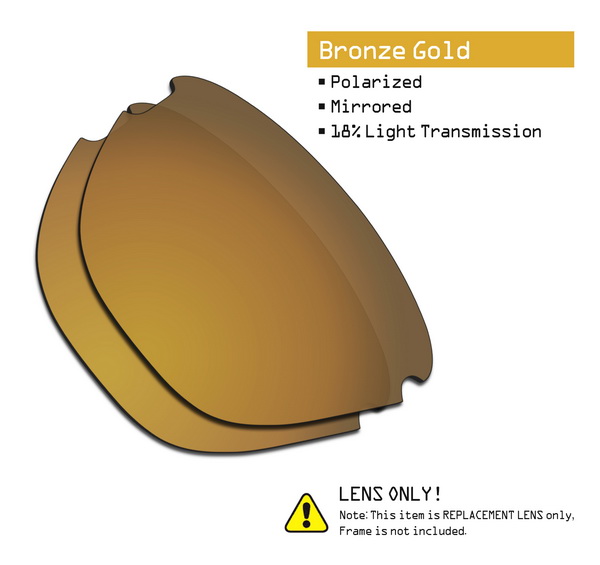 SmartVLT Polarisierte Ersatz Linsen für Oakley Frogskins Lite Sonnenbrille-Mehrere Optionen: Bronze- Gold