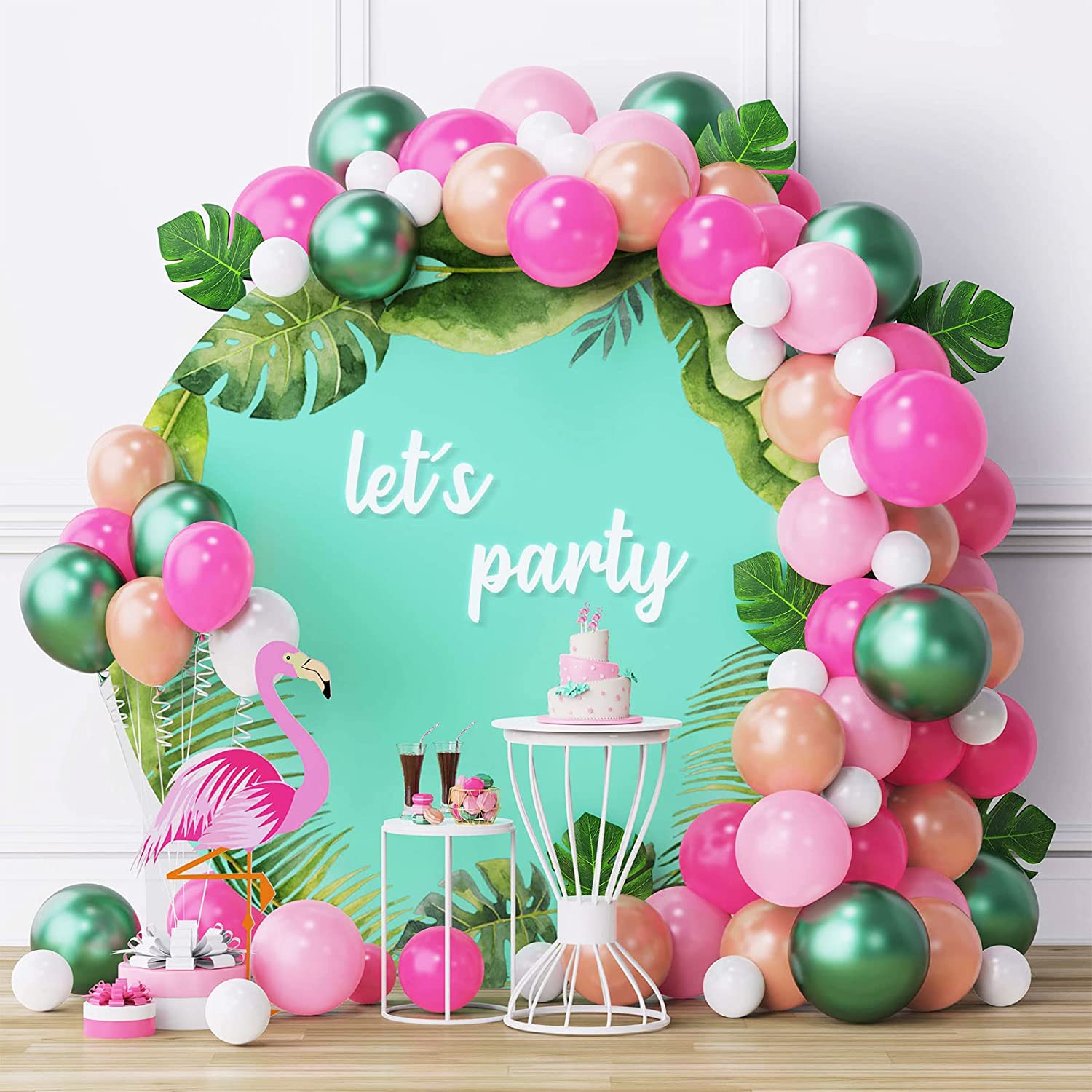 Tropical Hawaiian Balloon Garland Arch Kit Flamingo Thema Birthday Decor Summer Hawaii Party Decoration Luau Aloha Baby Shower
