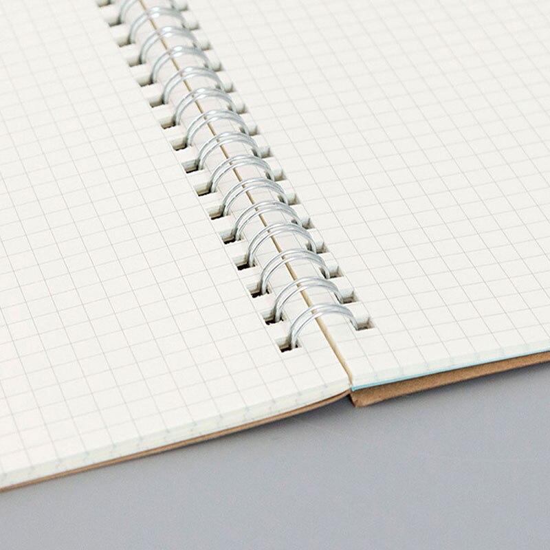 Agenda A5 Spiral Notebook Daily Planner Grid Dot Blank Line Kraft Paper DIY Sketchbook Office Supplies Stationey