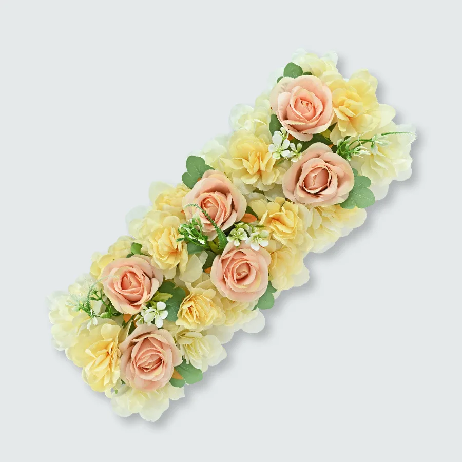 54X23Cm Kunstmatige Roos Streep Bloemstuk Bos Serie Decoratie Bruiloft Scène Scène Kunstmatige Roos Arrangement: Blauw
