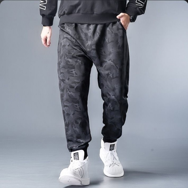 Plus size 5xl 6xl streetwear løse bukser herre joggers mand afslappet lige haremsbukser herre camouflage beam fod træningsbukser