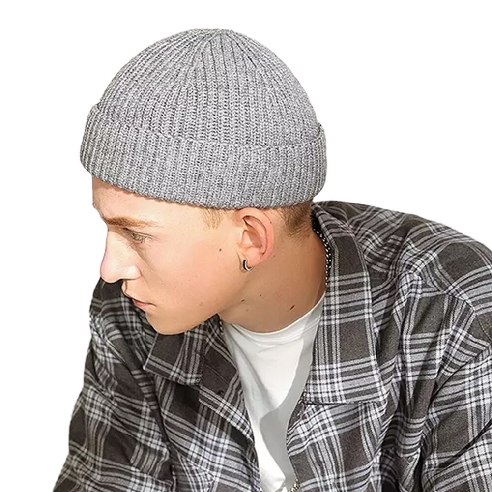 Męska czapka zimowa z dzianiny czapka zimowa czapka zimowa czapka marynarska bez rękawów retro miękkie czapki biodro-hopowe
