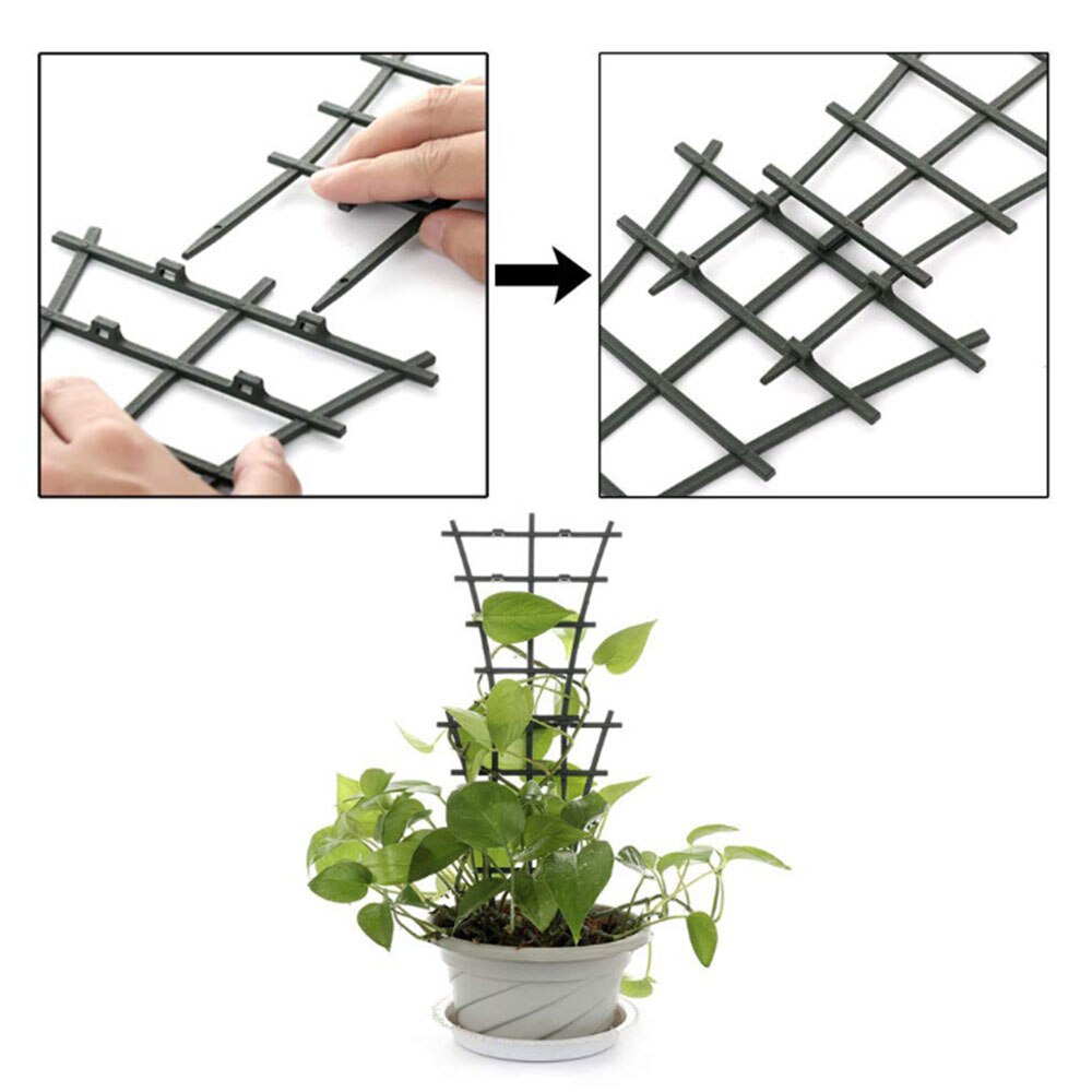 Plant Klimrek Ondersteuning Frame Tuin Mini Bovenop Potplanten Ondersteuning Plastic Ondersteuning Lijn Voor Groenten En Bloemen