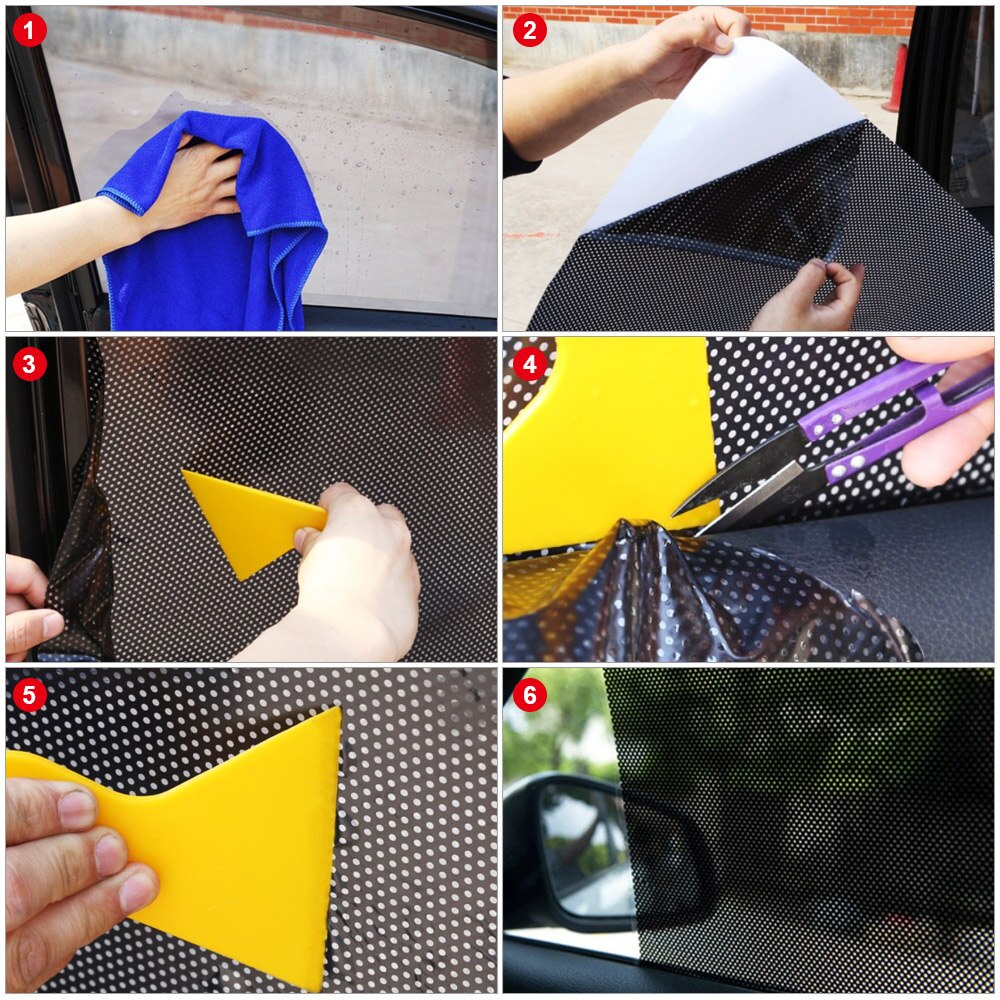 Glcc 42 Cm * 38 Cm 2 Stuks/partij Pvc Elektrostatische Zonnescherm Sticker Auto Side Window Zwart Mesh Zonnescherm Cover zonwering Stickers