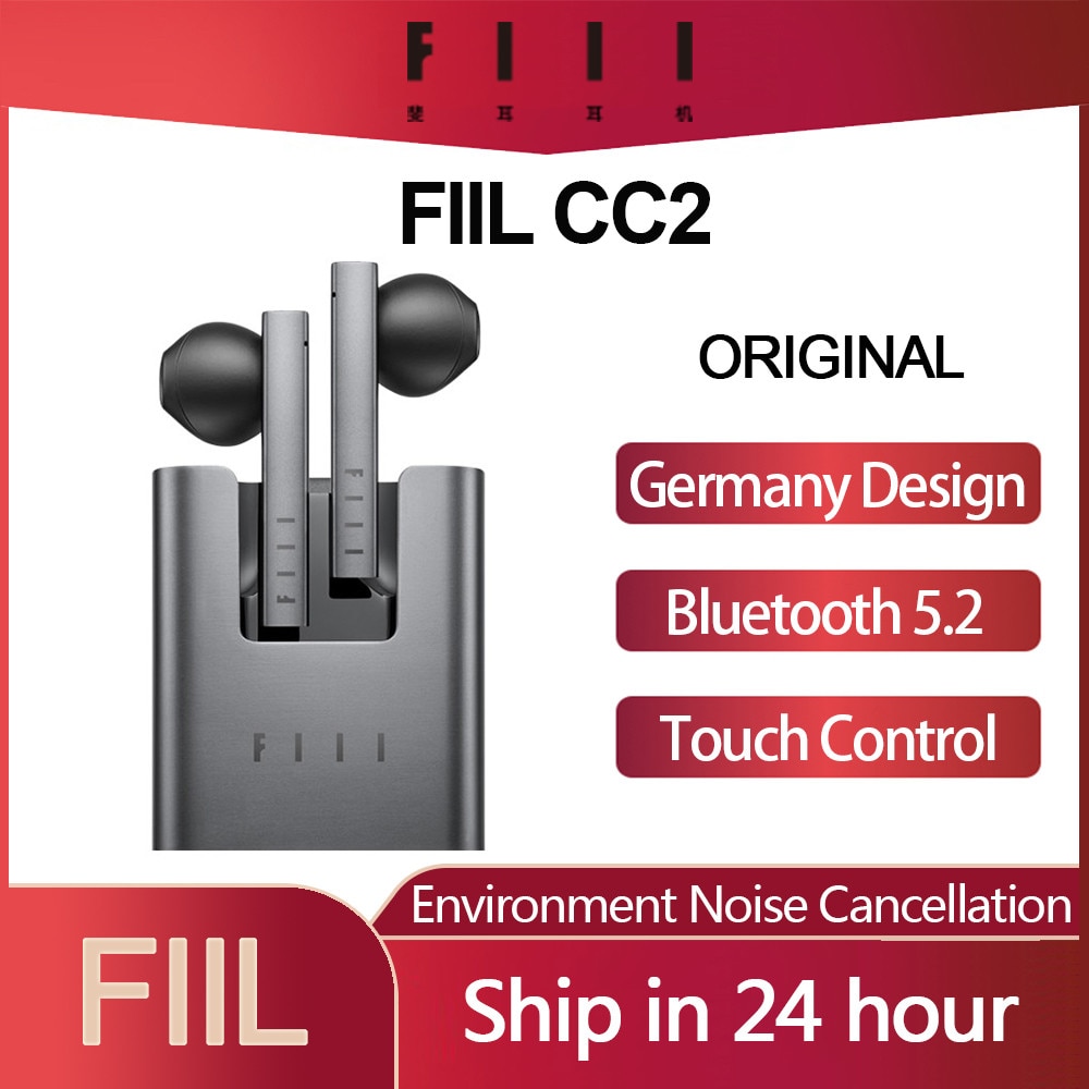 FIIL CC2 CC 2 Wireless Bluetooth Earphones TWS Semi-in-Ear Bluetooth 5.2 Headphone END Call Noise Cancelling Headset For Xiaomi