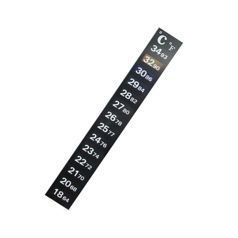Báscula Dual, termómetro líquido para tanque de peces de 18 grados y 34 grados, pegatina de temperatura, adhesivo Digital para Tira adhesiva LCD