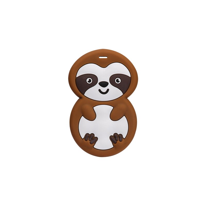 Laten We 1Pc Baby Bijtringen Silicone Speelgoed Multicolor Luiaard Food Grade Gratis Bpa Silicone Mini Animalcartoon Bijtring Baby product: brown