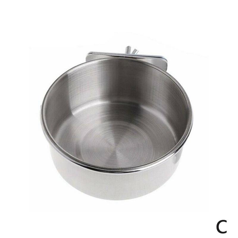 Parrot Stainless Steel Food Bowl Food Container Food Cup Cup Special Trough For Birds Food Water Food Bowl Water Basin U4M2: C